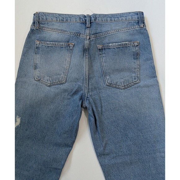 Free People We The Free Vixen Cigarette Jeans Distressed Raw Hem Size 28 - Picture 10 of 14